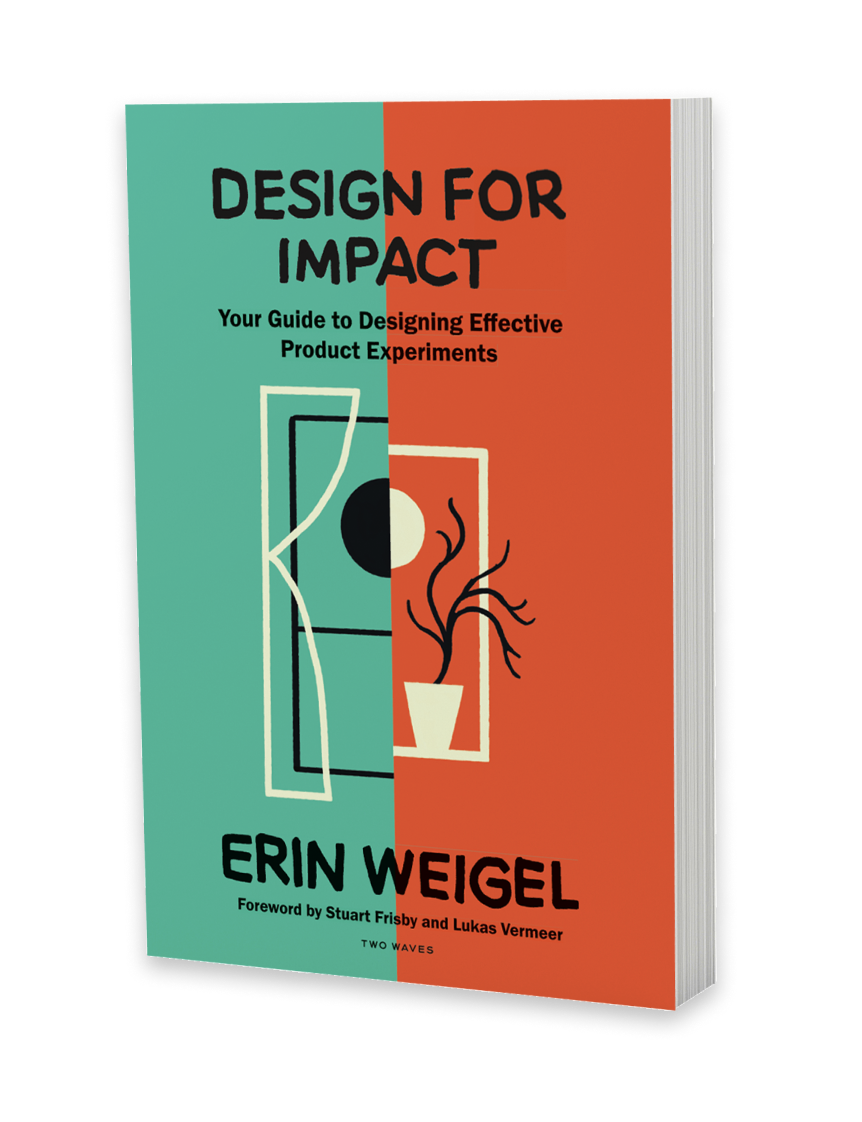 Design for Impact book by Erin Weigel on a transparent background